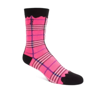 Accessories^Fluevog Shoes Hazel Vog Socks | Knit Plaid Sock Pink