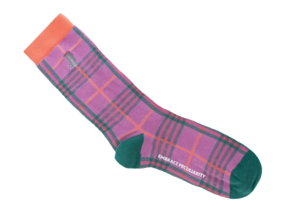 Accessories^Fluevog Shoes Hazel Vog Socks | Knit Plaid Sock Purple/Teal