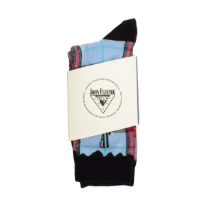 Accessories^Fluevog Shoes Hazel Vog Socks | Knit Plaid Sock Light Blue
