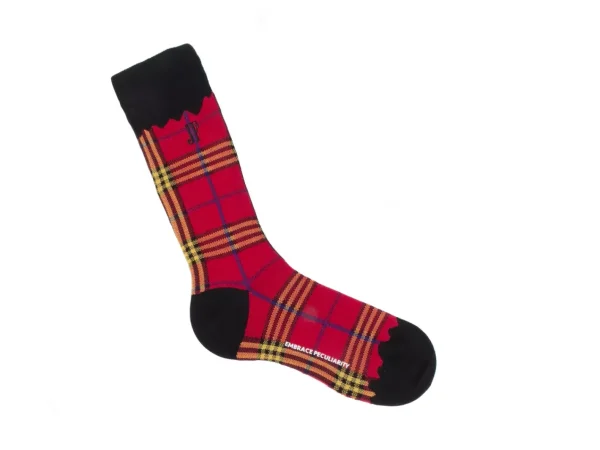 Accessories^Fluevog Shoes Hazel Vog Socks | Knit Plaid Sock Red