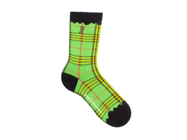 Accessories^Fluevog Shoes Hazel Vog Socks | Knit Plaid Sock Green