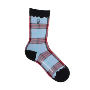 Accessories^Fluevog Shoes Hazel Vog Socks | Knit Plaid Sock Light Blue