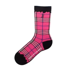 Accessories^Fluevog Shoes Hazel Vog Socks | Knit Plaid Sock Pink