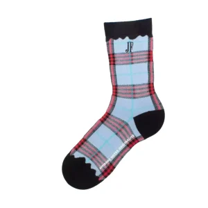 Accessories^Fluevog Shoes Hazel Vog Socks | Knit Plaid Sock Light Blue