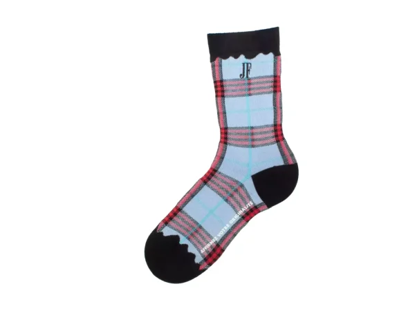 Accessories^Fluevog Shoes Hazel Vog Socks | Knit Plaid Sock Light Blue