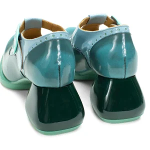 Women's^Fluevog Shoes Hockney | T-Strap Leather Shoes Turquoise