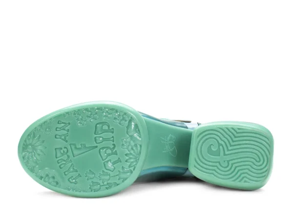 Women's^Fluevog Shoes Hockney | T-Strap Leather Shoes Turquoise