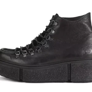 Men's^Fluevog Shoes Hooke | Lace-Up Platform Hiker Boot Black