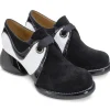 Women's^Fluevog Shoes Jasper | Swirly Shoe With Ribbon Laces Black/White