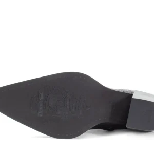 Women's^Fluevog Shoes Joan | Asymmetrical Ankle Boot Black Emboss
