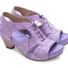 Women's^Fluevog Shoes Joni | Lace-Up Slingback Sandal Purple Weave