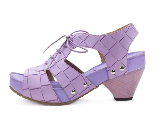 Women's^Fluevog Shoes Joni | Lace-Up Slingback Sandal Purple Weave