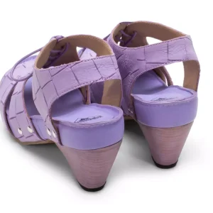 Women's^Fluevog Shoes Joni | Lace-Up Slingback Sandal Purple Weave