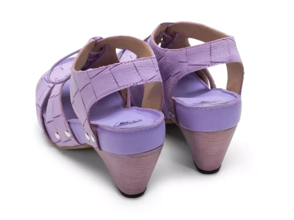 Women's^Fluevog Shoes Joni | Lace-Up Slingback Sandal Purple Weave