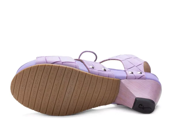 Women's^Fluevog Shoes Joni | Lace-Up Slingback Sandal Purple Weave