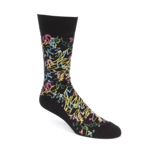 Accessories^Fluevog Shoes Juniper Vog Socks | Abstract Knit Sock Black/Multi