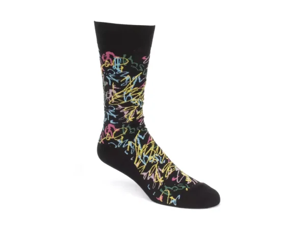 Accessories^Fluevog Shoes Juniper Vog Socks | Abstract Knit Sock Black/Multi