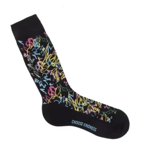 Accessories^Fluevog Shoes Juniper Vog Socks | Abstract Knit Sock Black/Multi