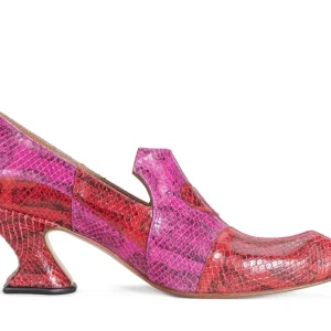 Women's^Fluevog Shoes Kaija | Loafer Heel With Hearts Pink/Red