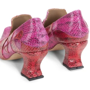 Women's^Fluevog Shoes Kaija | Loafer Heel With Hearts Pink/Red