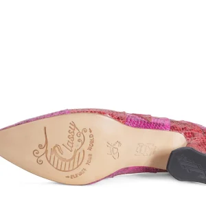 Women's^Fluevog Shoes Kaija | Loafer Heel With Hearts Pink/Red