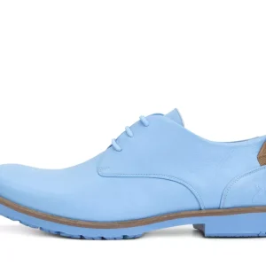 Men's^Fluevog Shoes Kenn | Contrast Derby Shoe Blue