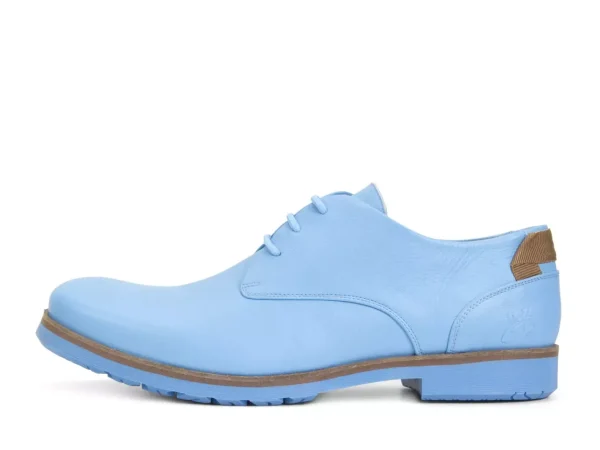 Men's^Fluevog Shoes Kenn | Contrast Derby Shoe Blue