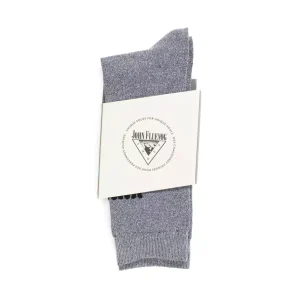 Accessories^Fluevog Shoes Kermit Vog Socks | Solid-Coloured Lurex Sock Silver/Black