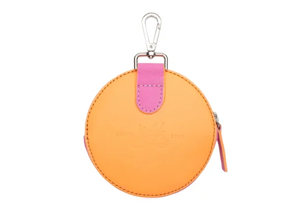 Accessories^Fluevog Shoes Kitty | Round Clip-On Pouch Peach/Pink