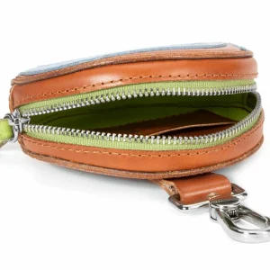 Accessories^Fluevog Shoes Kitty | Round Clip-On Pouch Brown/Blue