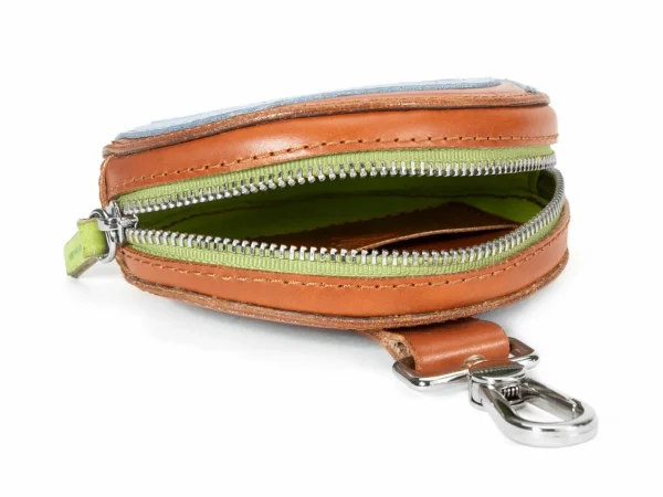 Accessories^Fluevog Shoes Kitty | Round Clip-On Pouch Brown/Blue