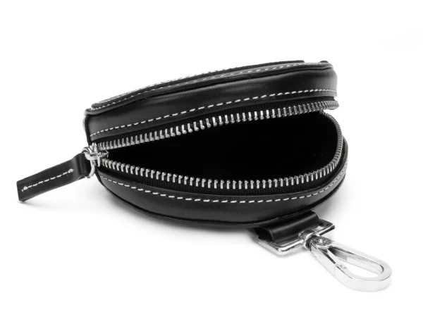 Men's^Fluevog Shoes Kitty | Round Clip-On Pouch Black