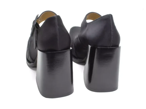 Women's^Fluevog Shoes Laurie | Platform Mary Jane Black Satin