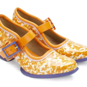 Women's^Fluevog Shoes Leonora | Mary Jane Heel Orange/Purple