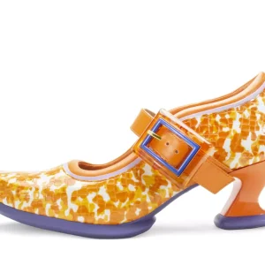 Women's^Fluevog Shoes Leonora | Mary Jane Heel Orange/Purple