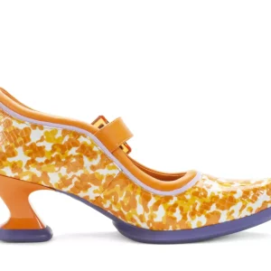 Women's^Fluevog Shoes Leonora | Mary Jane Heel Orange/Purple