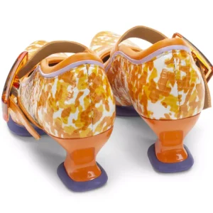 Women's^Fluevog Shoes Leonora | Mary Jane Heel Orange/Purple