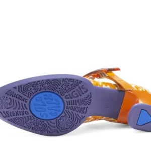 Women's^Fluevog Shoes Leonora | Mary Jane Heel Orange/Purple