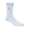 Accessories^Fluevog Shoes Leroy Vog Socks | Gingham Sock Off White/Light Blue