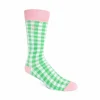 Accessories^Fluevog Shoes Leroy Vog Socks | Gingham Sock White/Green