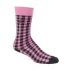 Women's^Fluevog Shoes Leroy Vog Socks | Gingham Sock Pink/Black