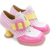 Women's^Fluevog Shoes Lolly | Contrast Buckle Shoe Pink/Yellow