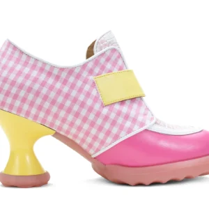 Women's^Fluevog Shoes Lolly | Contrast Buckle Shoe Pink/Yellow