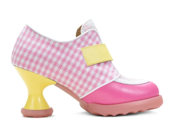 Women's^Fluevog Shoes Lolly | Contrast Buckle Shoe Pink/Yellow