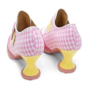 Women's^Fluevog Shoes Lolly | Contrast Buckle Shoe Pink/Yellow