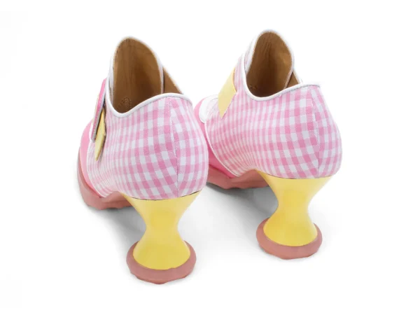 Women's^Fluevog Shoes Lolly | Contrast Buckle Shoe Pink/Yellow