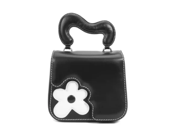 Women's^Fluevog Shoes Luciana | Puffy Padded Handbag Black/White