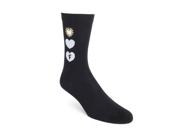 Accessories^Fluevog Shoes Luna Vog Socks | Sock With Hearts Black