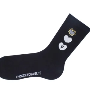 Accessories^Fluevog Shoes Luna Vog Socks | Sock With Hearts Black
