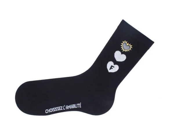 Accessories^Fluevog Shoes Luna Vog Socks | Sock With Hearts Black